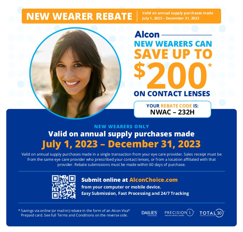 Alcon New Wearer Rebate - Save up to $200* on Alcon Contact Lenses ...